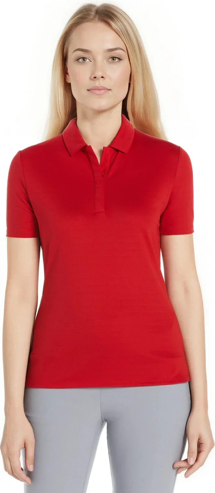 Callaway Golf Cgw761 Women’s Eco Horizontal Textured Polo - Salsa