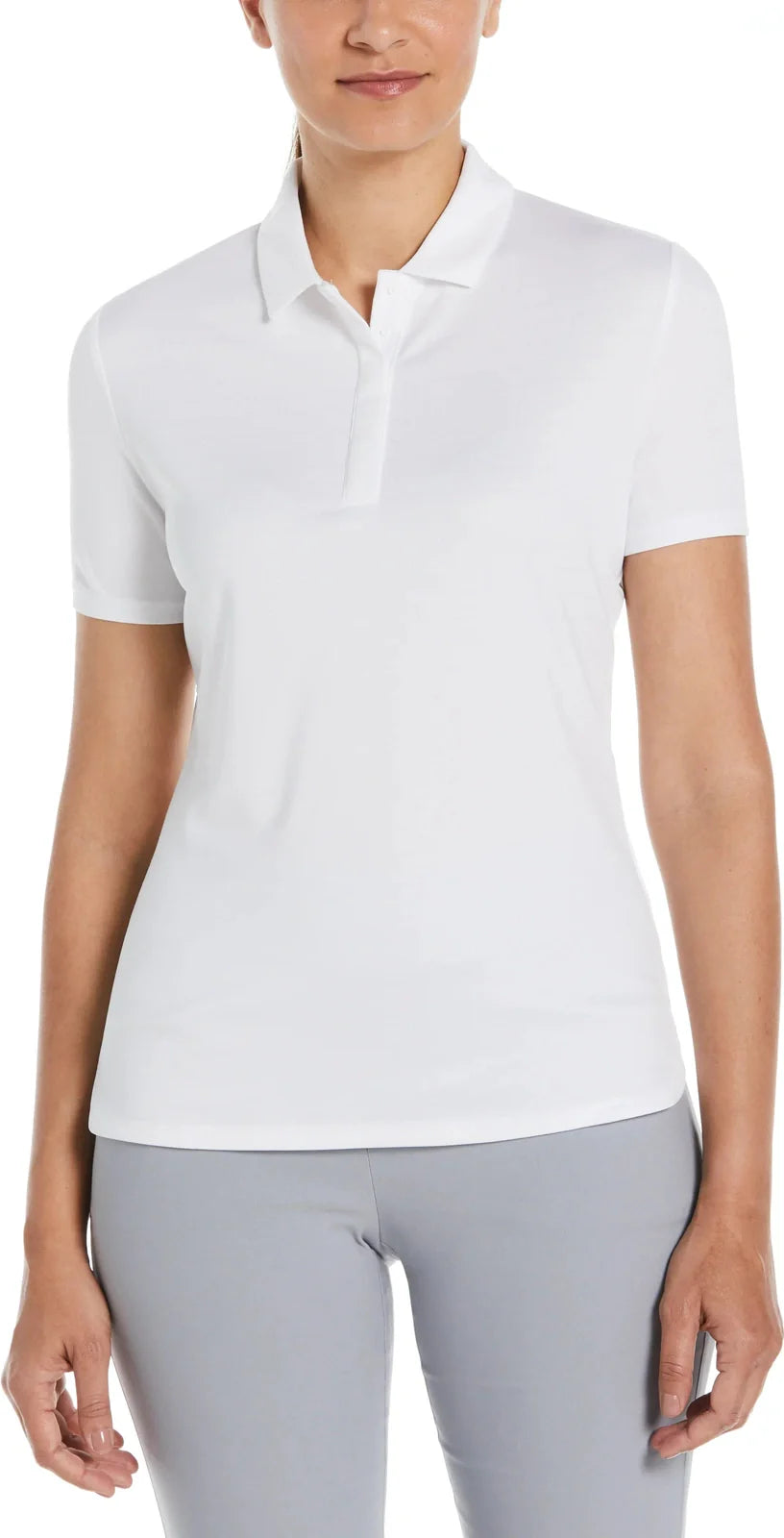 Callaway Golf Cgw761 Women’s Eco Horizontal Textured Polo - White - Ladies s