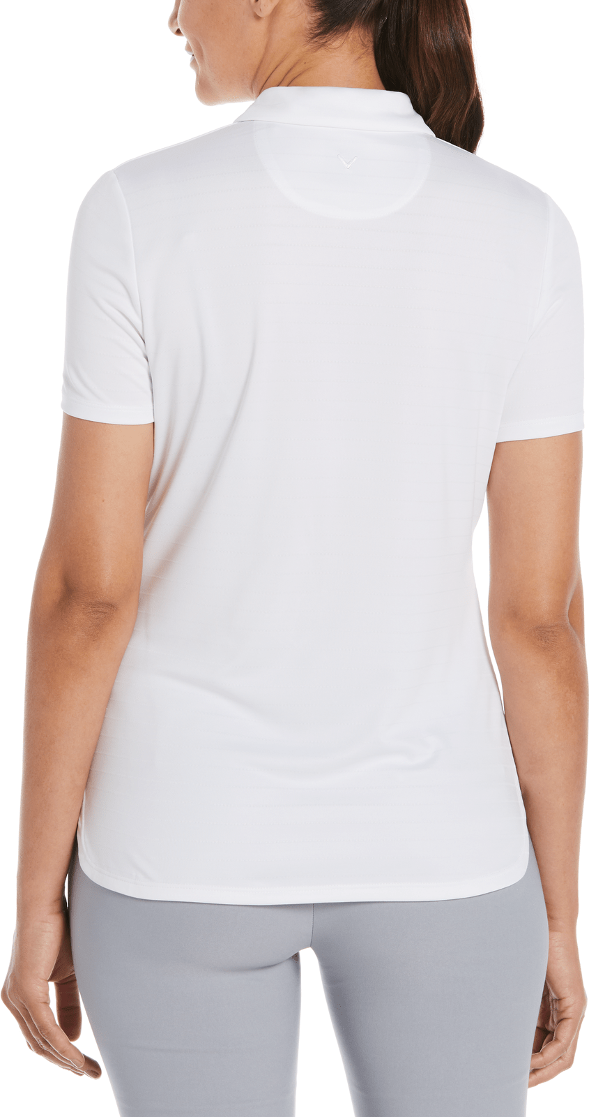 Callaway Golf Cgw761 Women’s Eco Horizontal Textured Polo - White