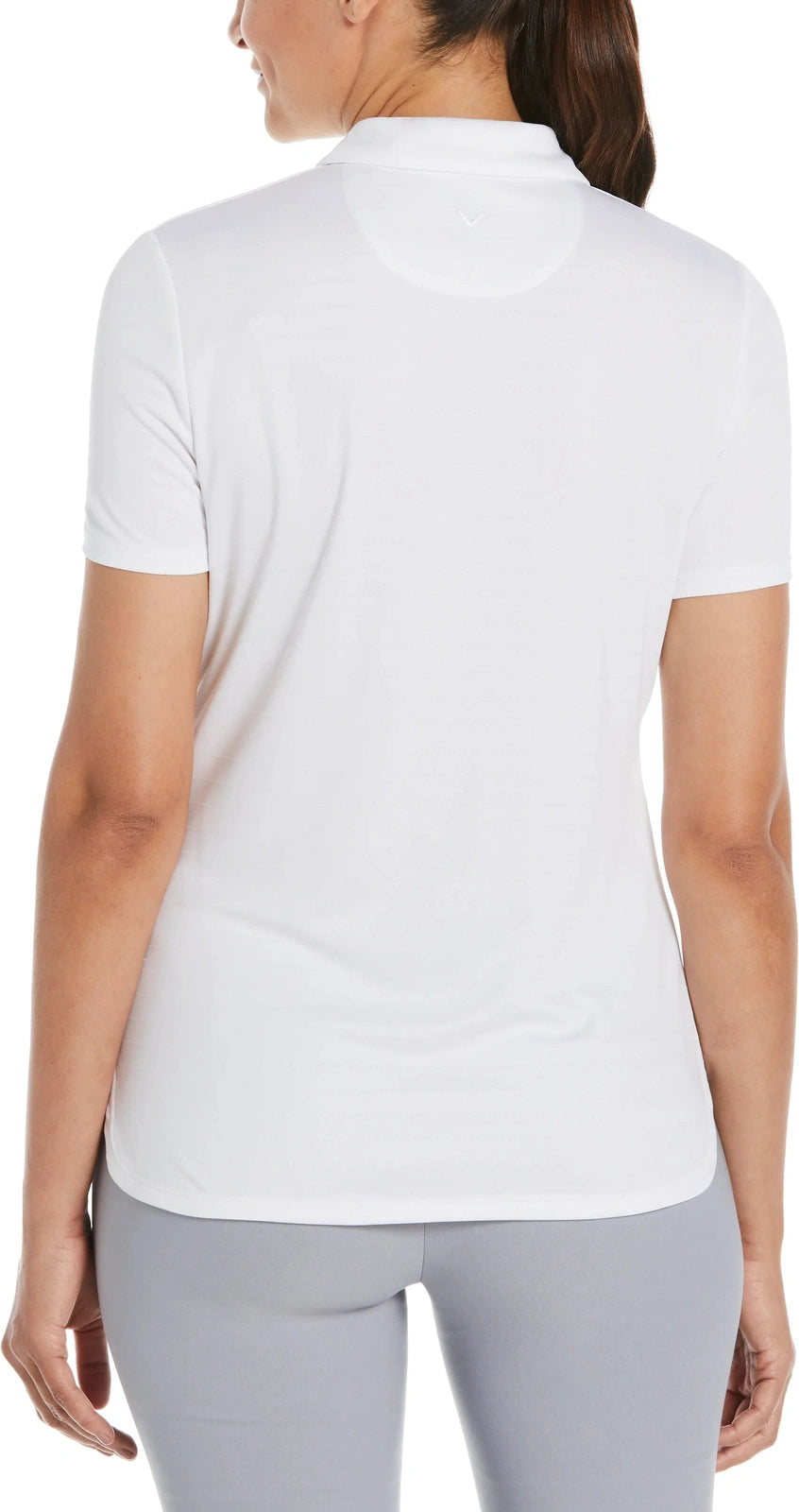 Callaway Golf Cgw761 Women’s Eco Horizontal Textured Polo - White - Ladies s