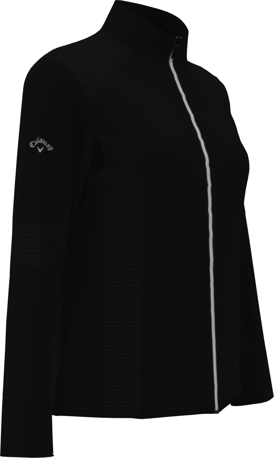 Callaway Golf Cgw772 Women’s Full-zip Ottoman Jacket - Black