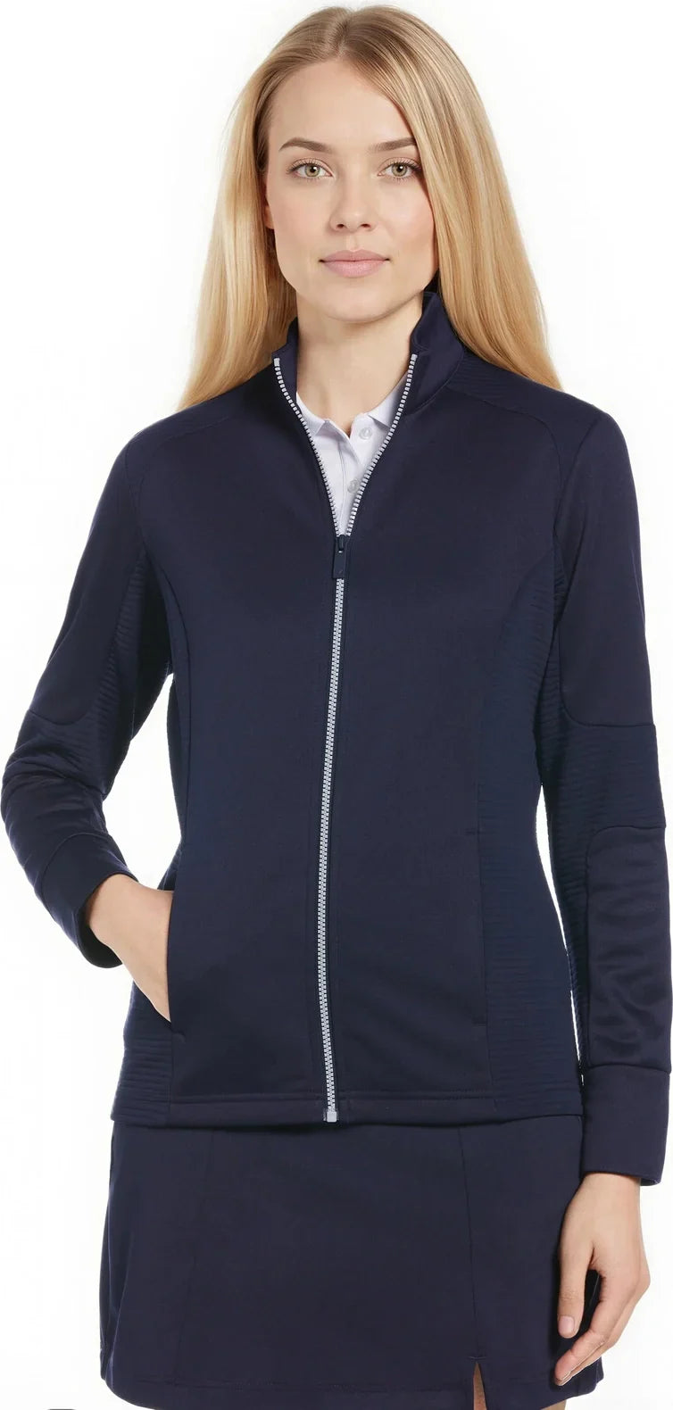 Callaway Golf Cgw772 Women’s Full-zip Ottoman Jacket - Peacoat