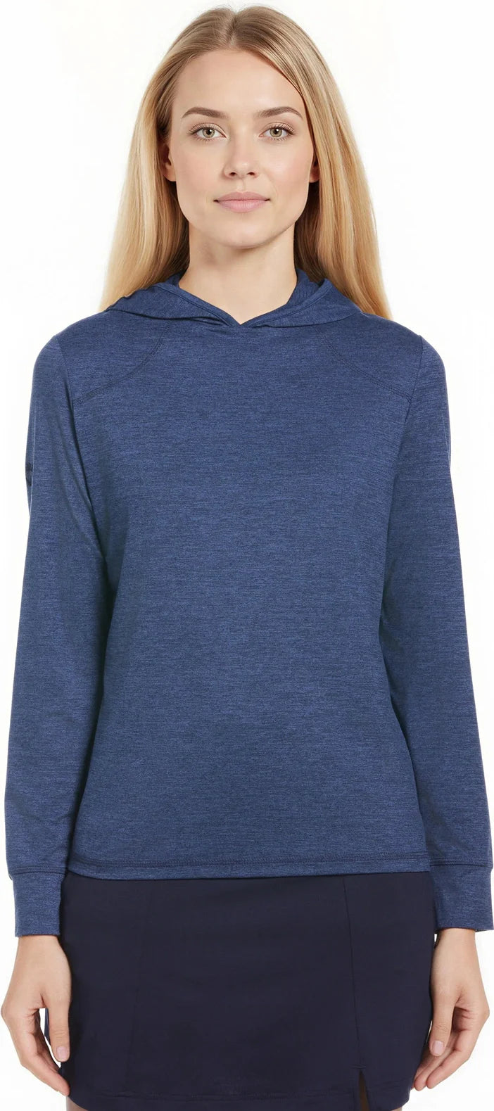 Callaway Golf Cgw773 Women’s Long Sleeve Soft Touch Hoodie - Peacoat Heather - Ladies s