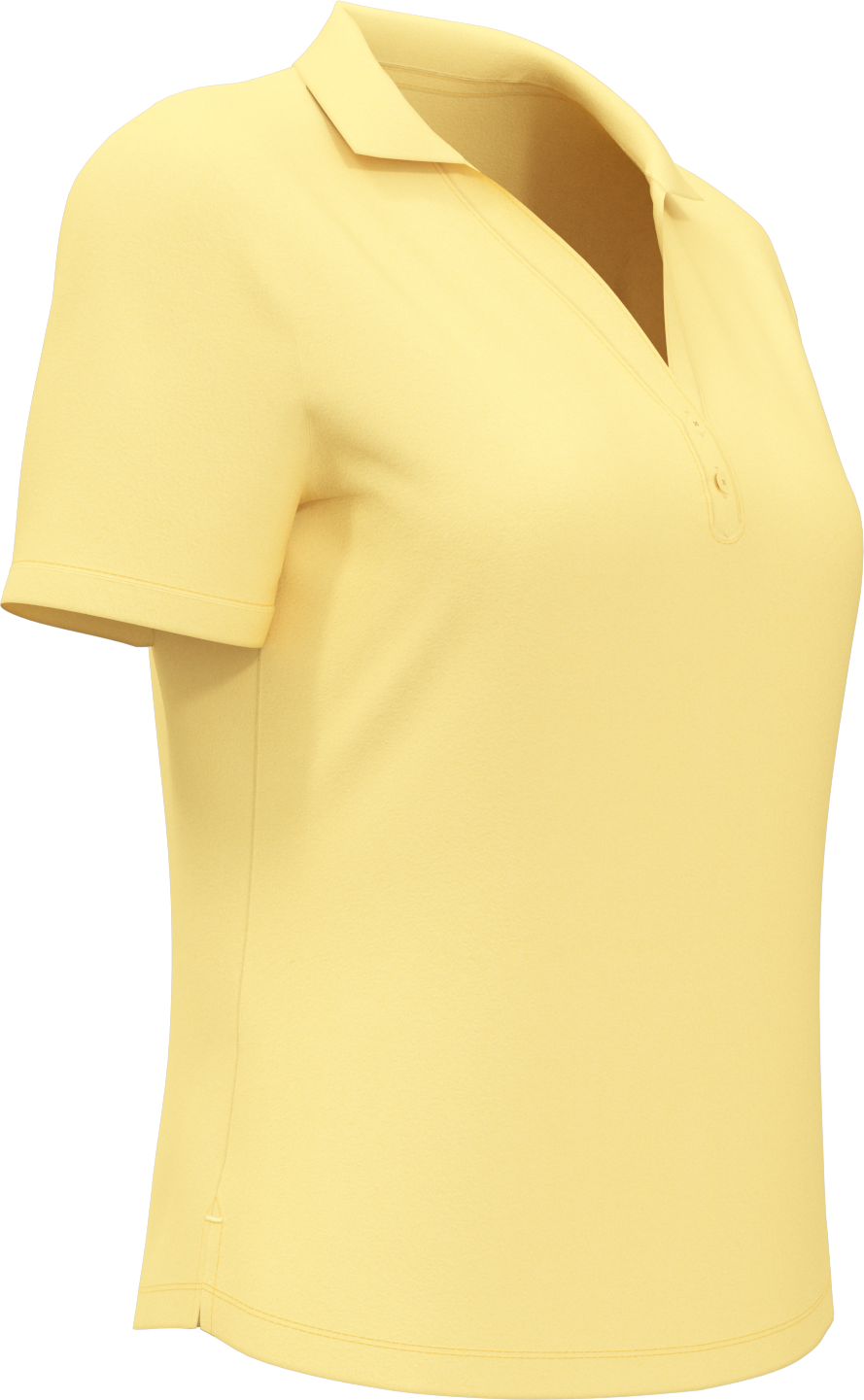 Callaway Golf Cgw780 Short Sleeve Women’s Micro Texture Polo - Banana Cream