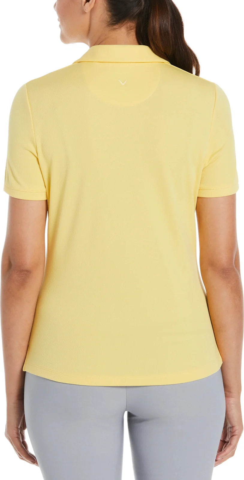 Callaway Golf Cgw780 Short Sleeve Women’s Micro Texture Polo - Banana Cream