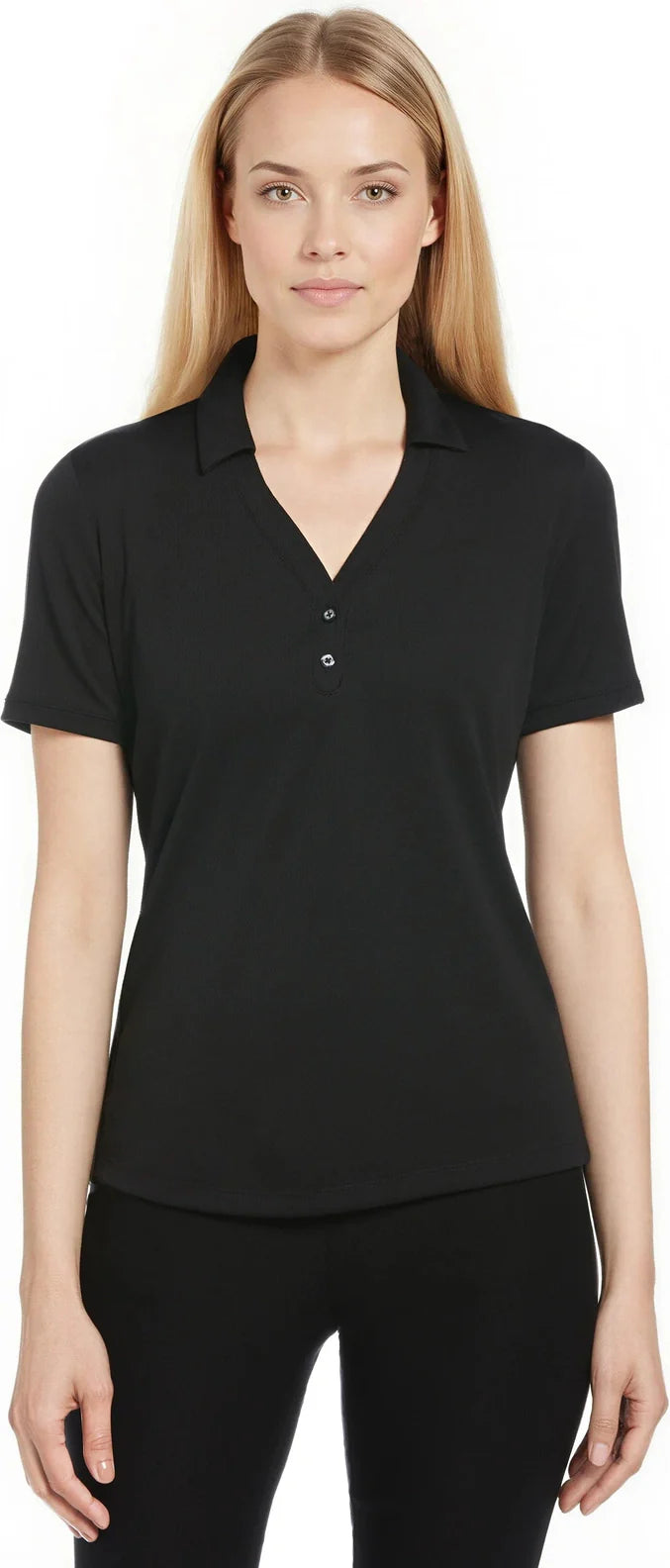Callaway Golf Cgw780 Short Sleeve Women’s Micro Texture Polo - Black - Ladies s