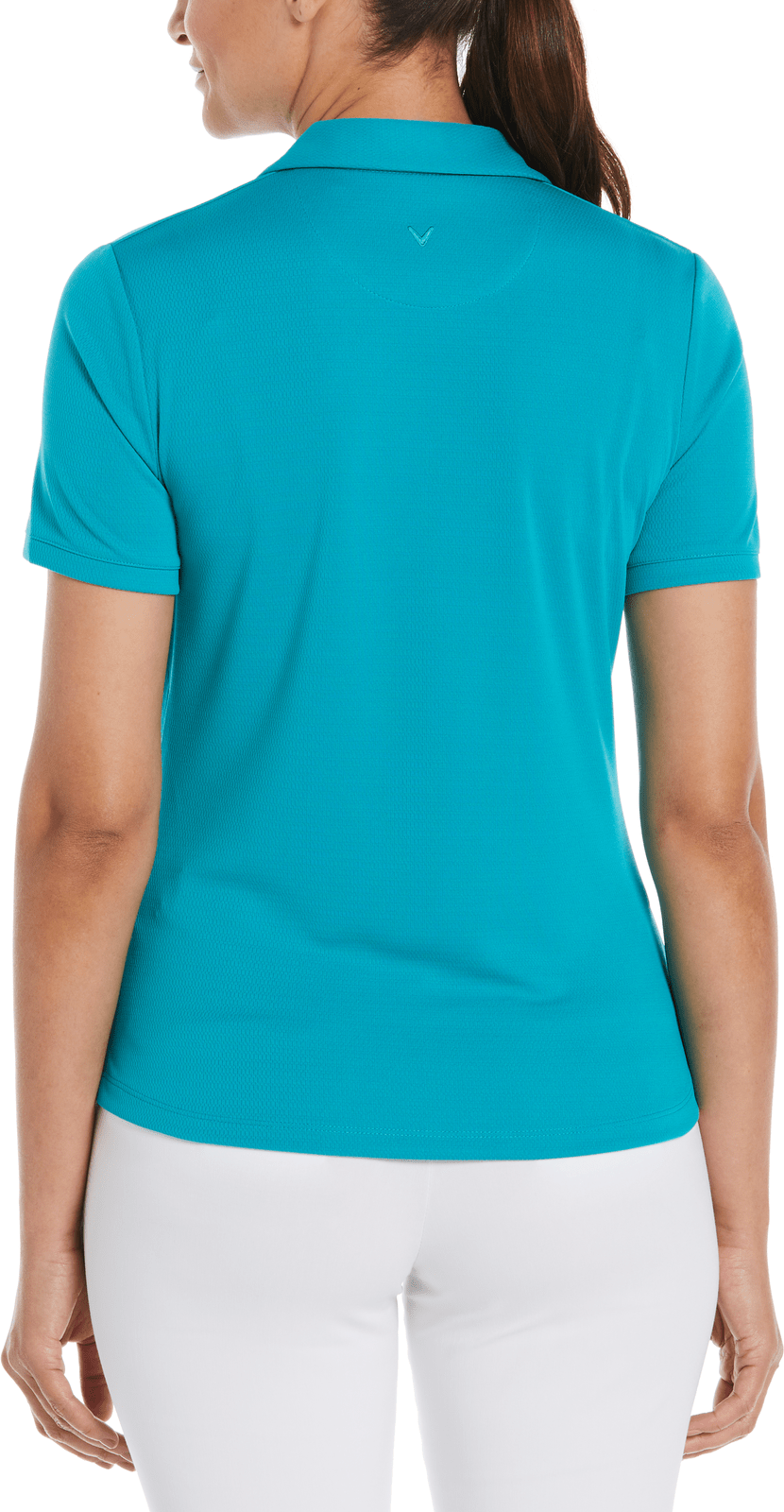 Callaway Golf Cgw780 Short Sleeve Women’s Micro Texture Polo - Tile Blue