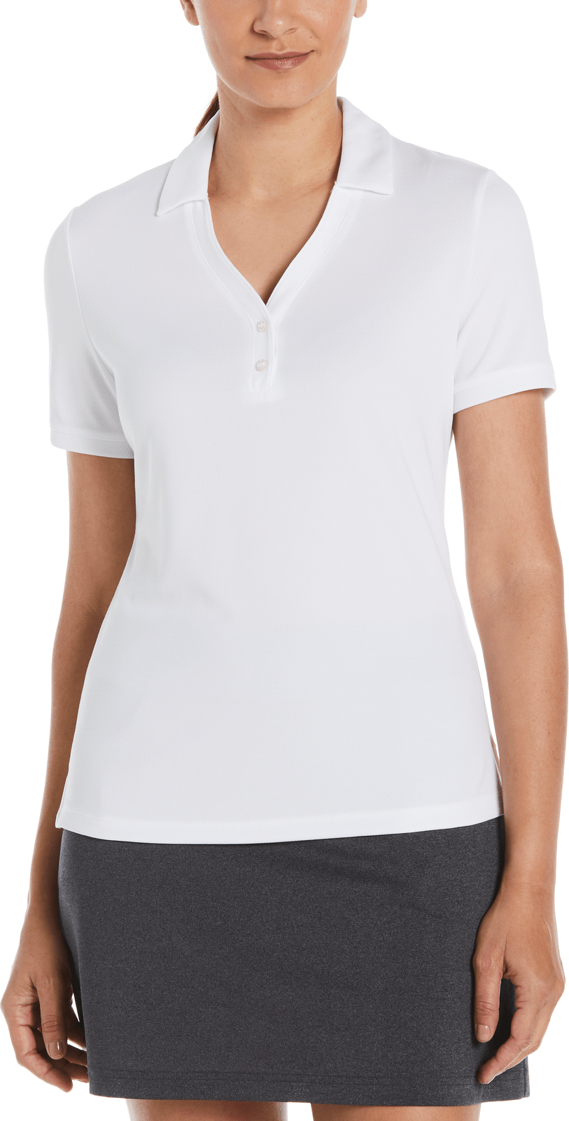 Callaway Golf Cgw780 Short Sleeve Women’s Micro Texture Polo - White