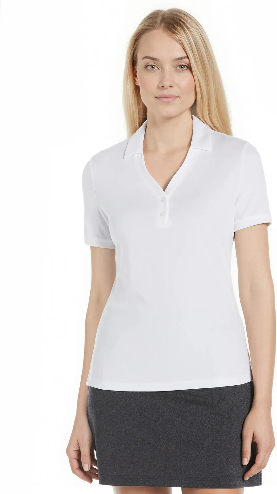 Callaway Golf Cgw780 Short Sleeve Women’s Micro Texture Polo - White - Ladies s