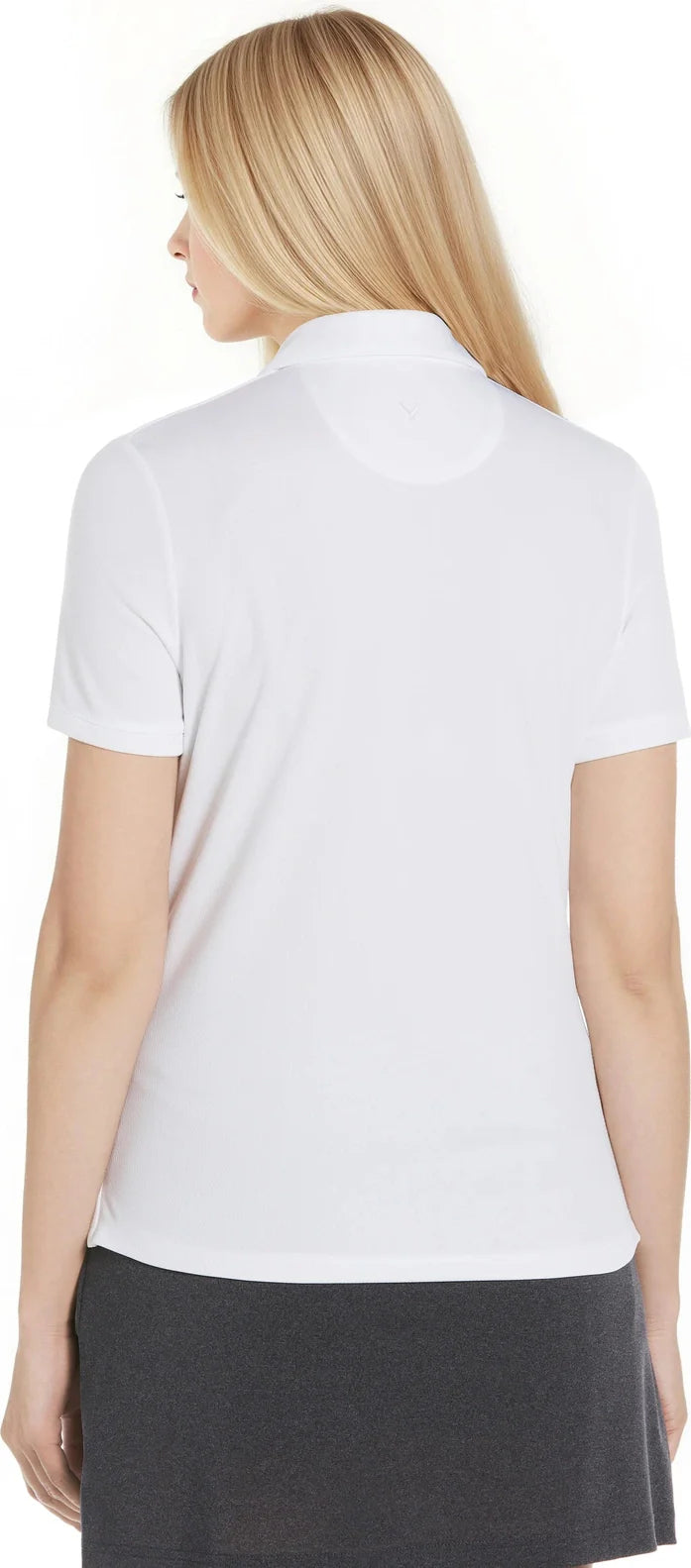 Callaway Golf Cgw780 Short Sleeve Women’s Micro Texture Polo - White - Ladies s