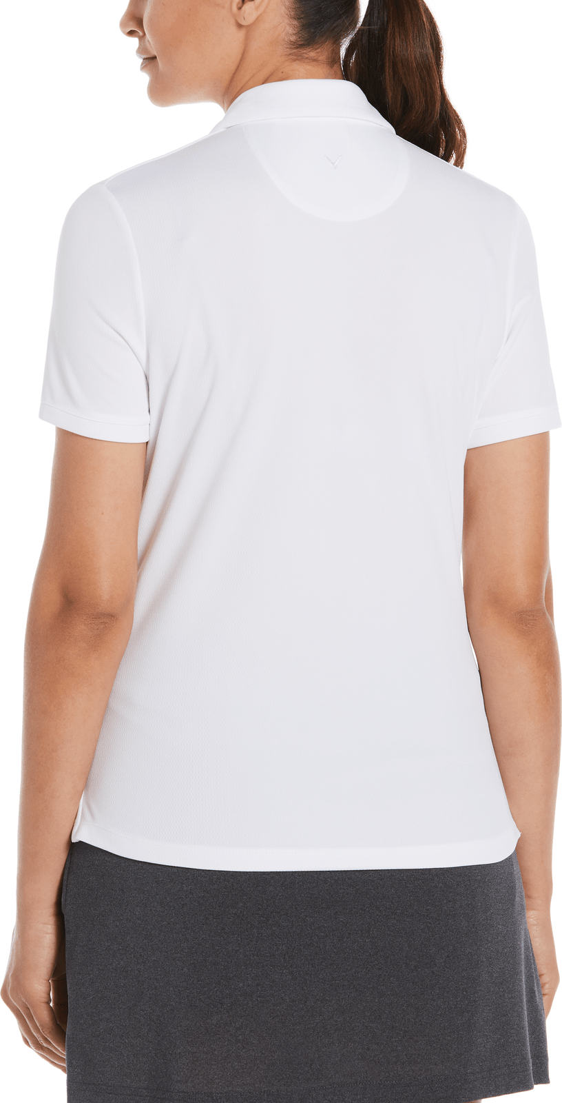 Callaway Golf Cgw780 Short Sleeve Women’s Micro Texture Polo - White