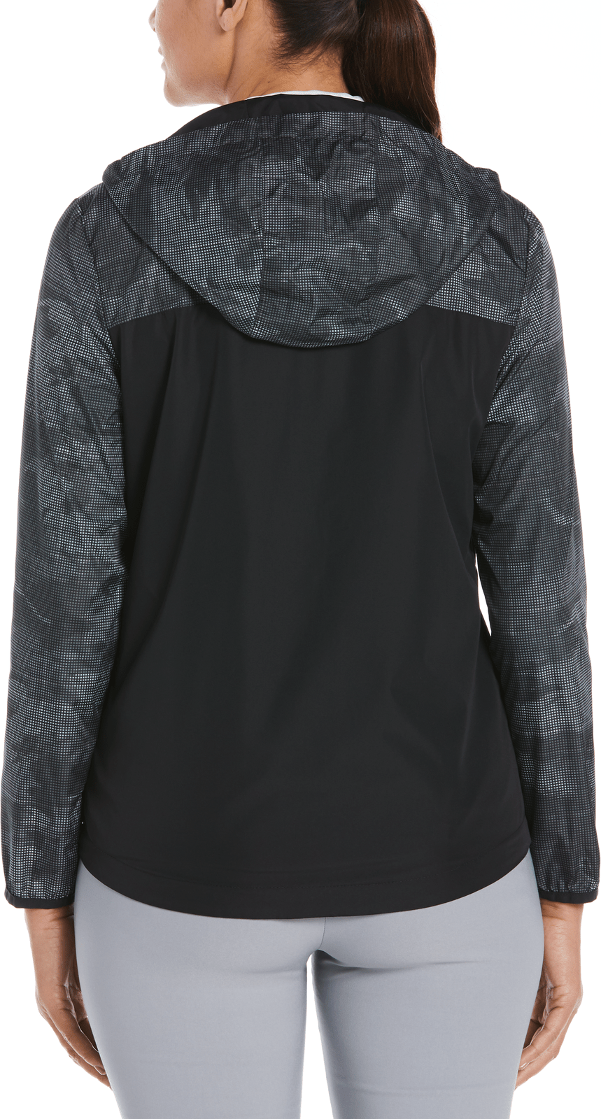 Callaway Golf Cgw787 Long Sleeve Women’s Packable Wind Jacket - Caviar