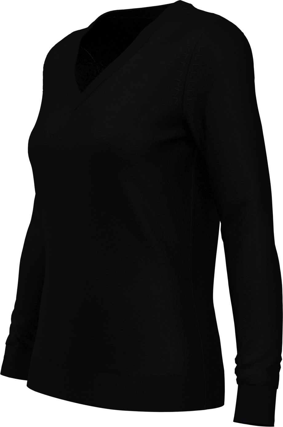 Callaway Golf Cgw789 Women’s Long Sleeve V-neck Sweater - Black Ink