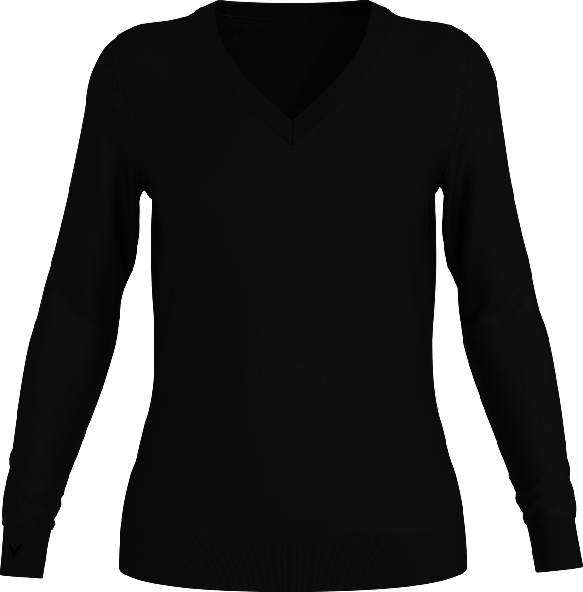 Callaway Golf Cgw789 Women’s Long Sleeve V-neck Sweater - Black Ink