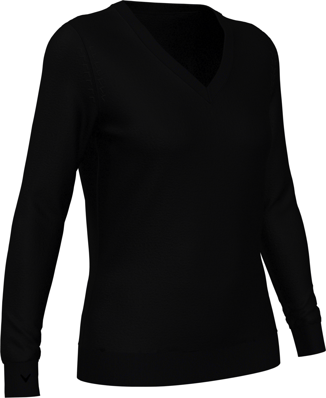Callaway Golf Cgw789 Women’s Long Sleeve V-neck Sweater - Black Ink