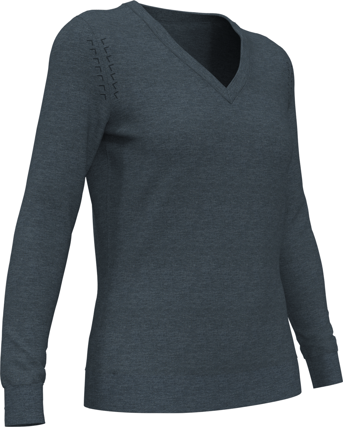 Callaway Golf Cgw789 Women’s Long Sleeve V-neck Sweater - Steel Heather