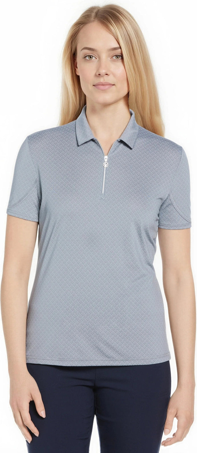 Callaway Golf Cgw792 Women’s Short Sleeve Stitched Chev Polo - Tradewinds - Ladies s