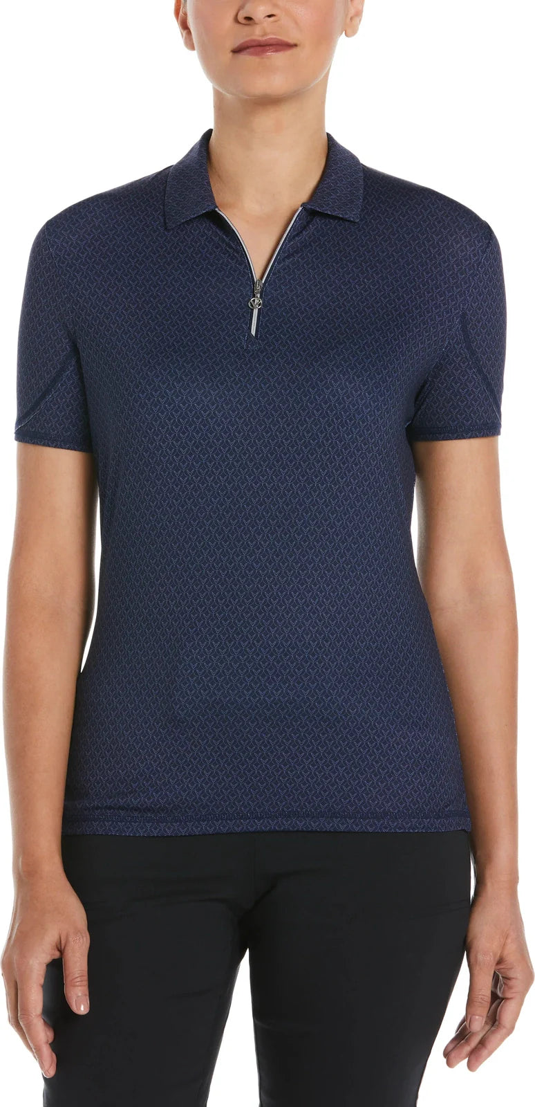 Callaway Golf Cgw792 Women’s Short Sleeve Stitched Chev Polo - Peacoat
