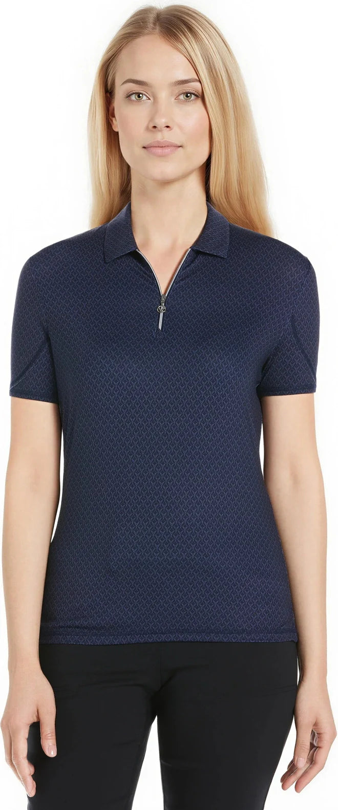 Callaway Golf Cgw792 Women’s Short Sleeve Stitched Chev Polo - Peacoat - Ladies s