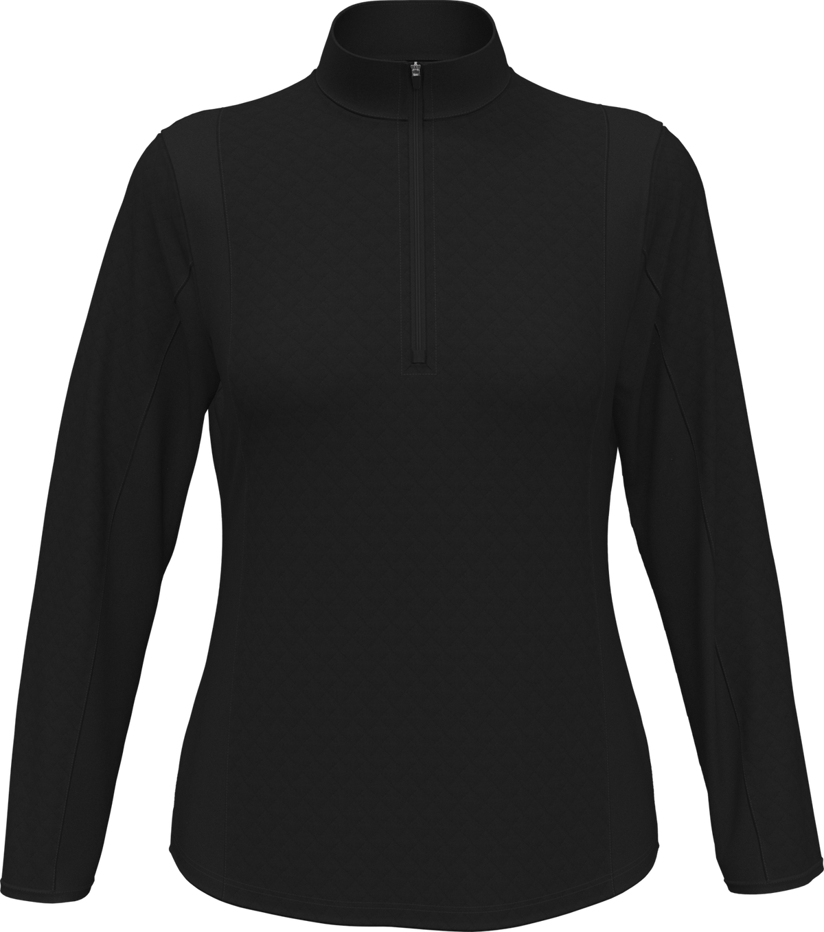 Callaway Golf Cgw793 Women’s Mid-weight Diamond Quilted Fleece 1/4 Zip - Black