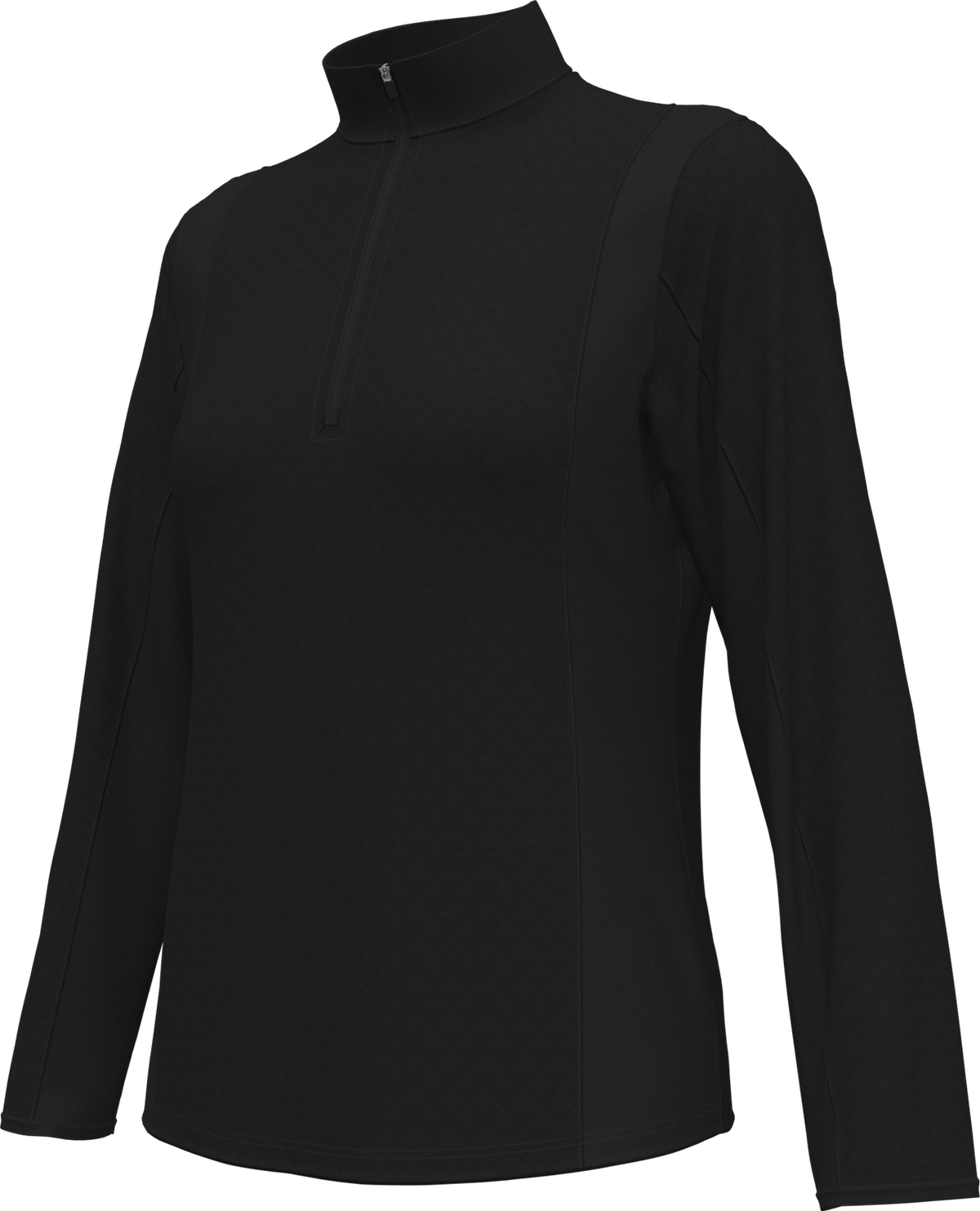 Callaway Golf Cgw793 Women’s Mid-weight Diamond Quilted Fleece 1/4 Zip - Black