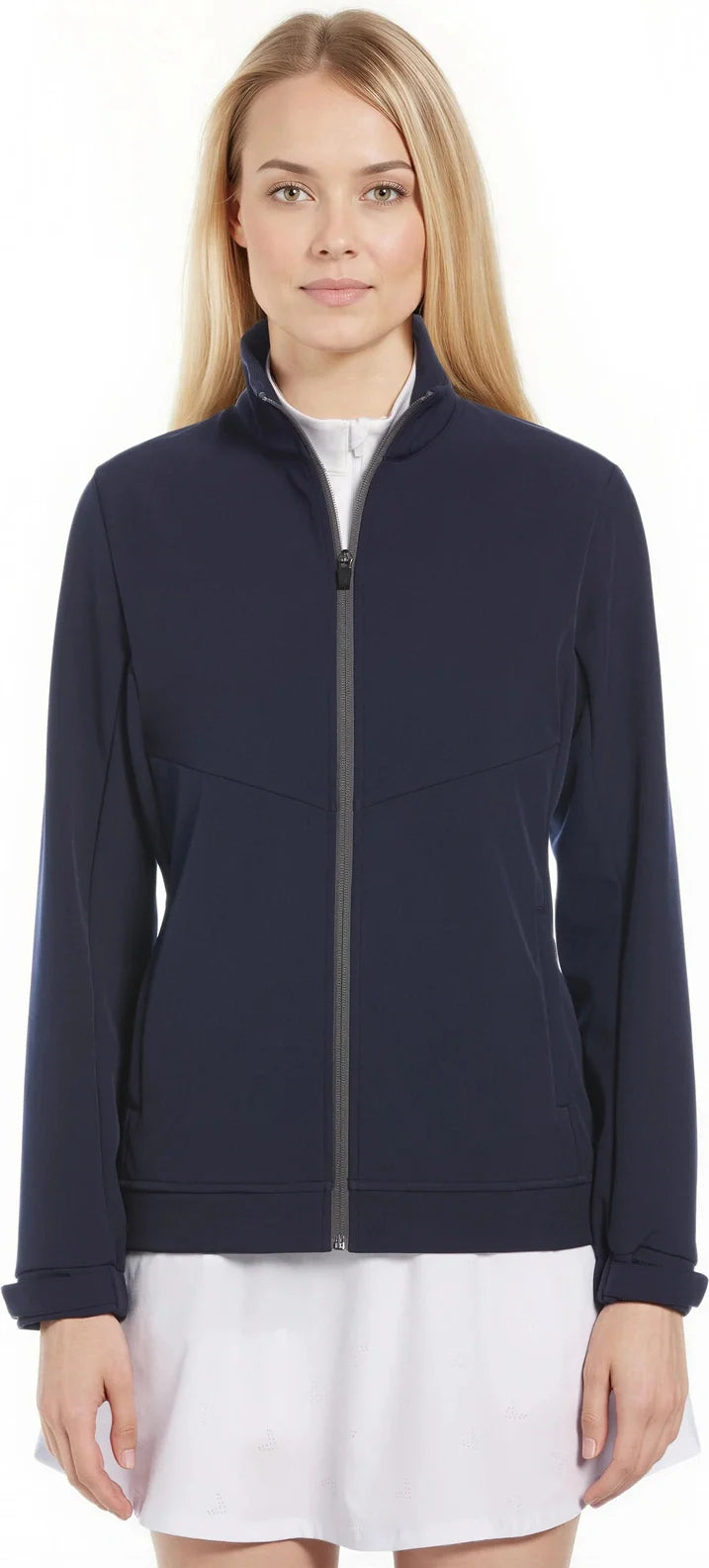 Callaway Golf Cgw799 Long Sleeve Shell Full Zip Jacket - Peacoat - Ladies s