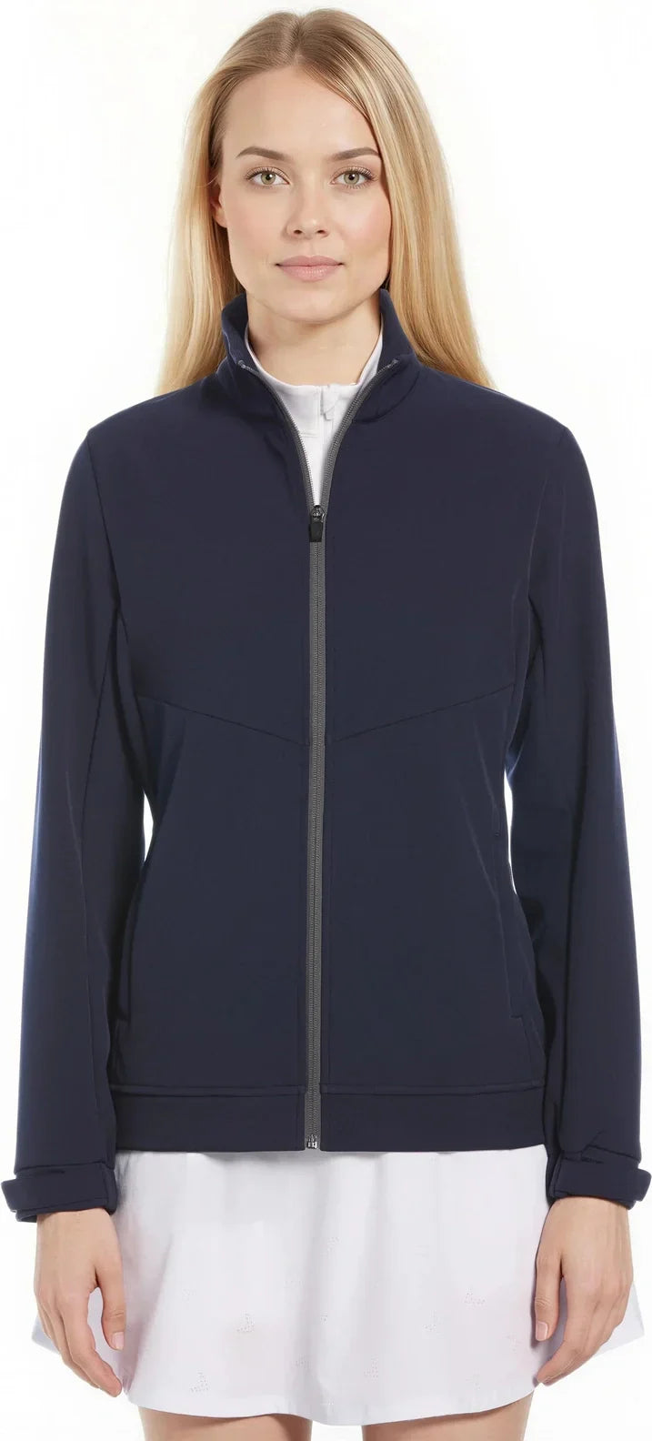 Callaway Golf Cgw799 Long Sleeve Shell Full Zip Jacket - Peacoat