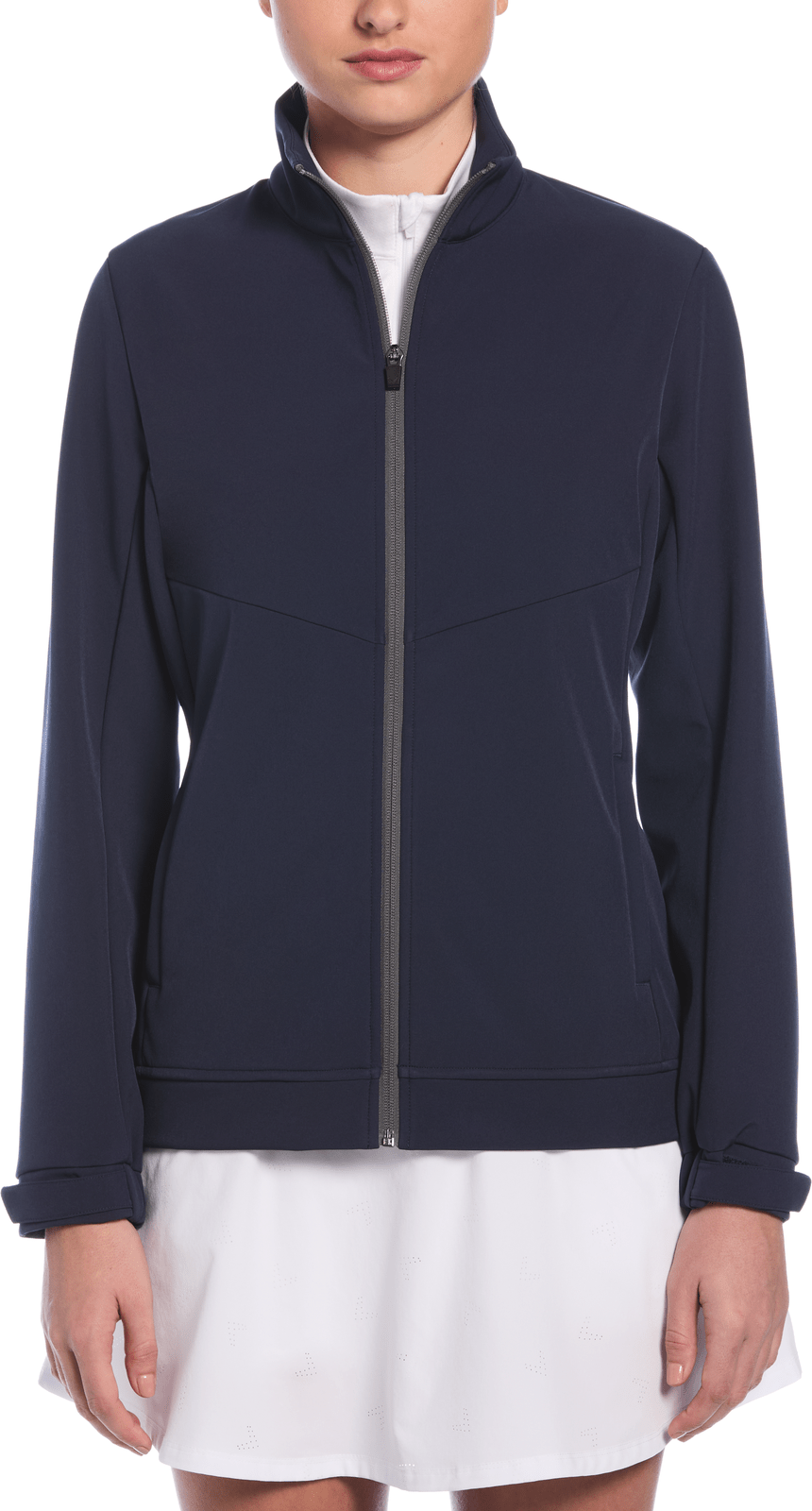 Callaway Golf Cgw799 Long Sleeve Shell Full Zip Jacket - Peacoat