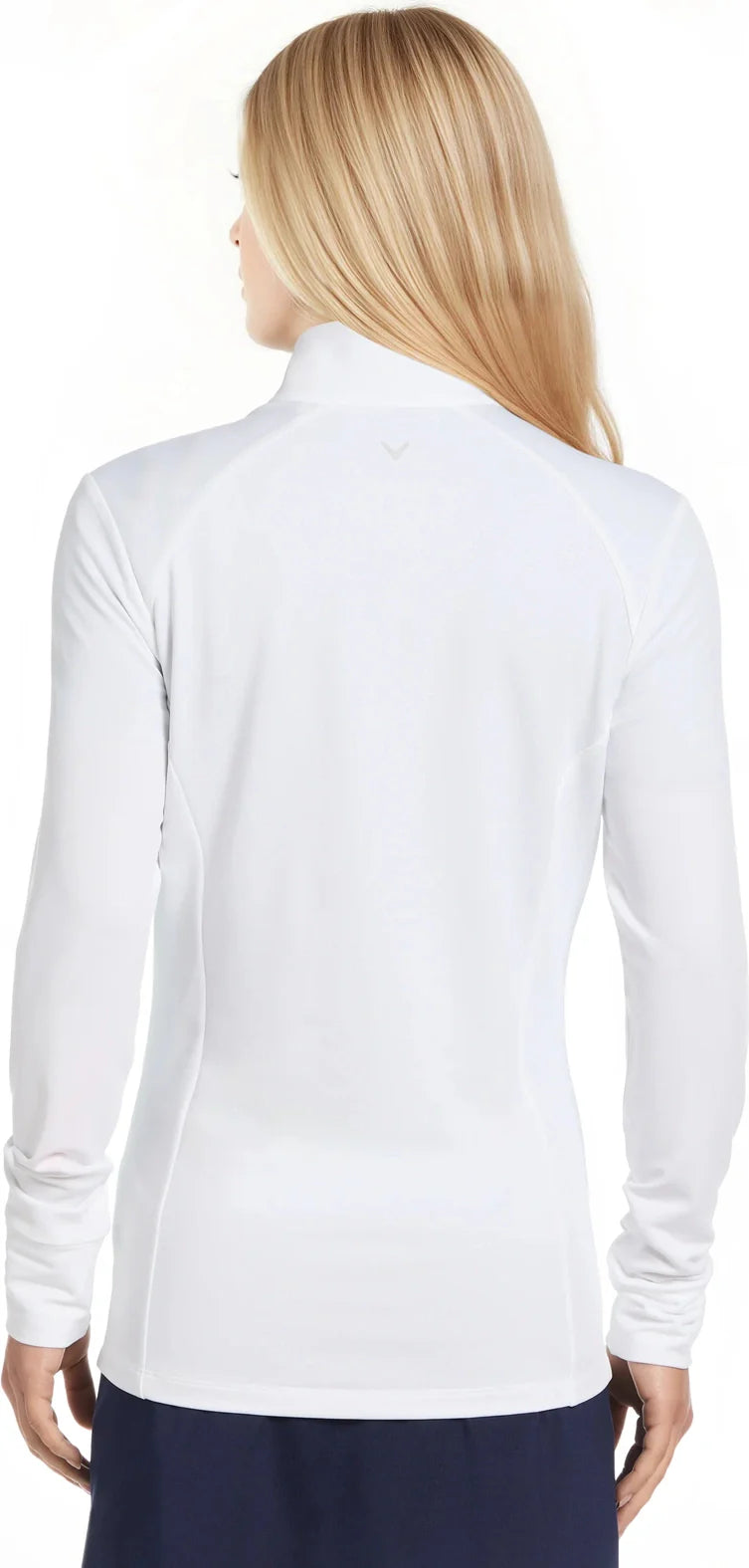 Callaway Golf Cgw812 Quarter Zip Baby French Terry Long Sleeve Jacket - White - Ladies s