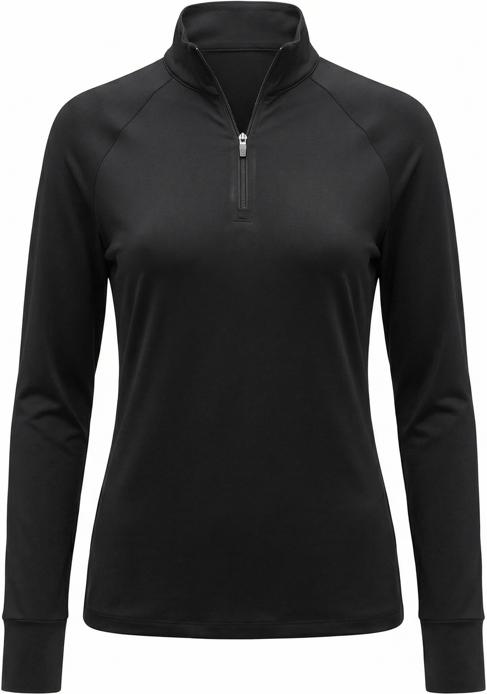 Callaway Golf Cgw812 Quarter Zip Baby French Terry Long Sleeve Jacket - Black