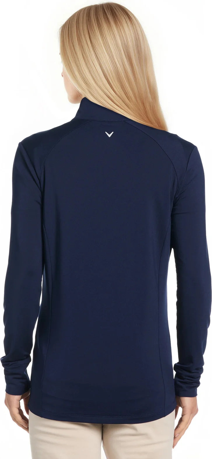 Callaway Golf Cgw812 Quarter Zip Baby French Terry Long Sleeve Jacket - Peacoat - Ladies s
