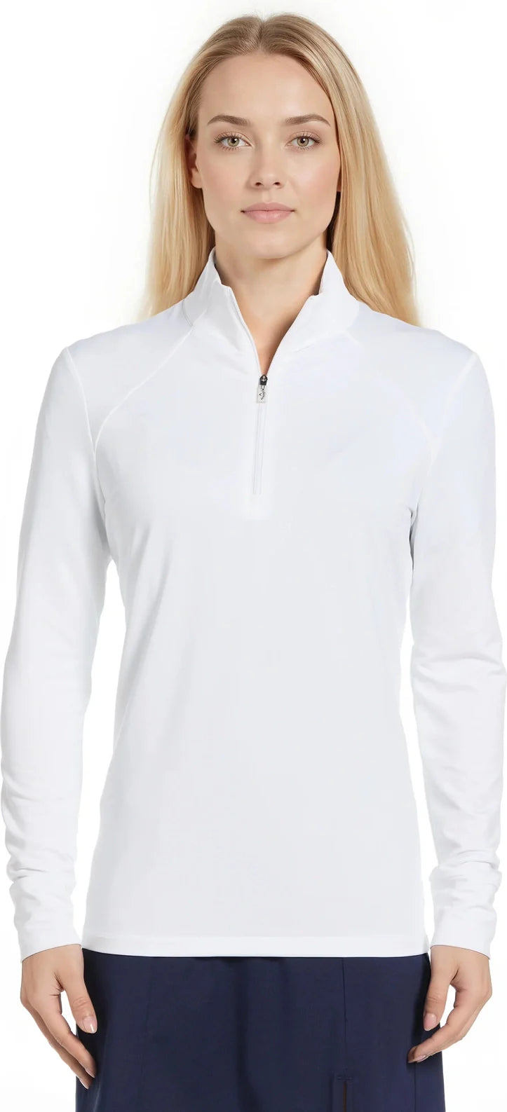 Callaway Golf Cgw812 Quarter Zip Baby French Terry Long Sleeve Jacket - White - Ladies s