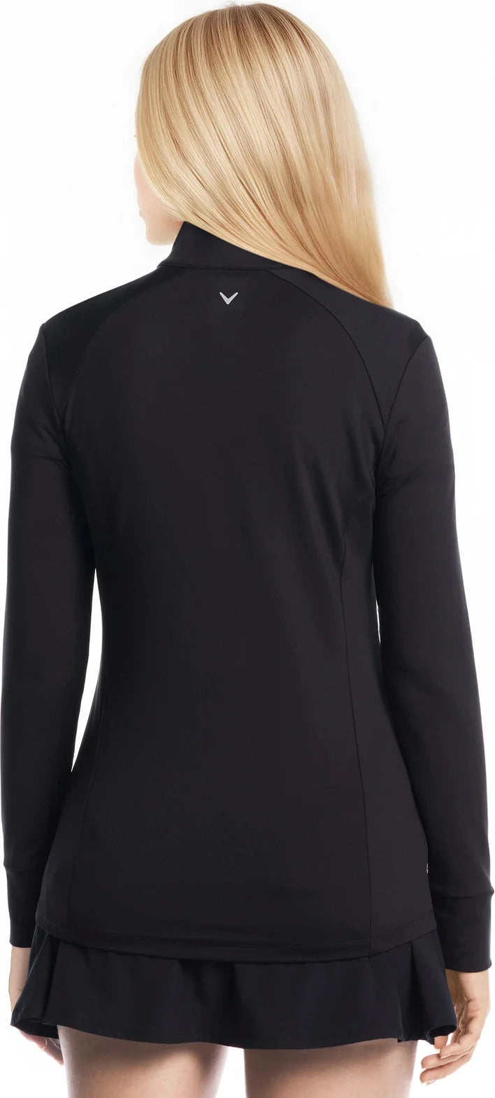 Callaway Golf Cgw812 Quarter Zip Baby French Terry Long Sleeve Jacket - Black - Ladies s