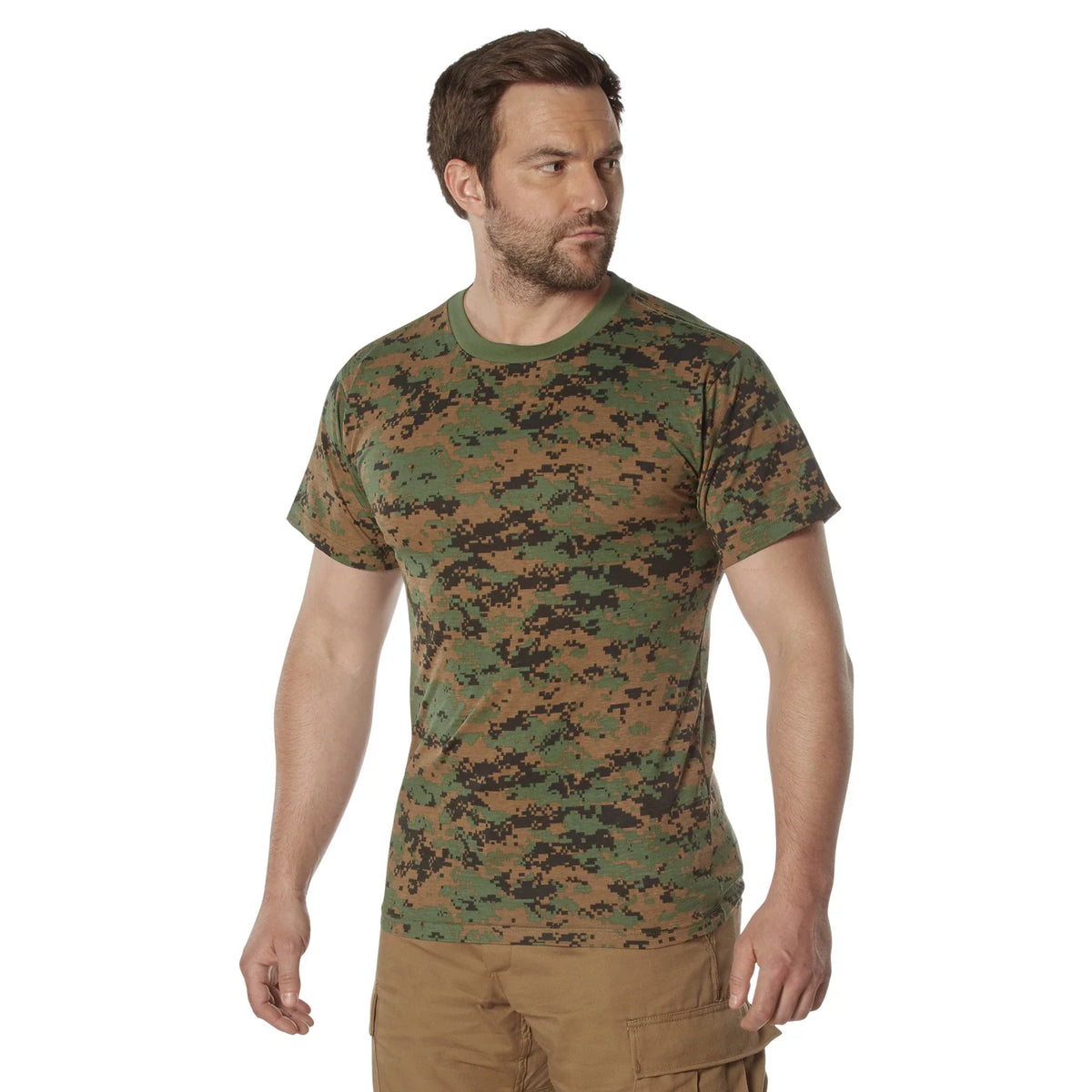 Camo 100% Cotton T-shirt - Woodland Digital / s