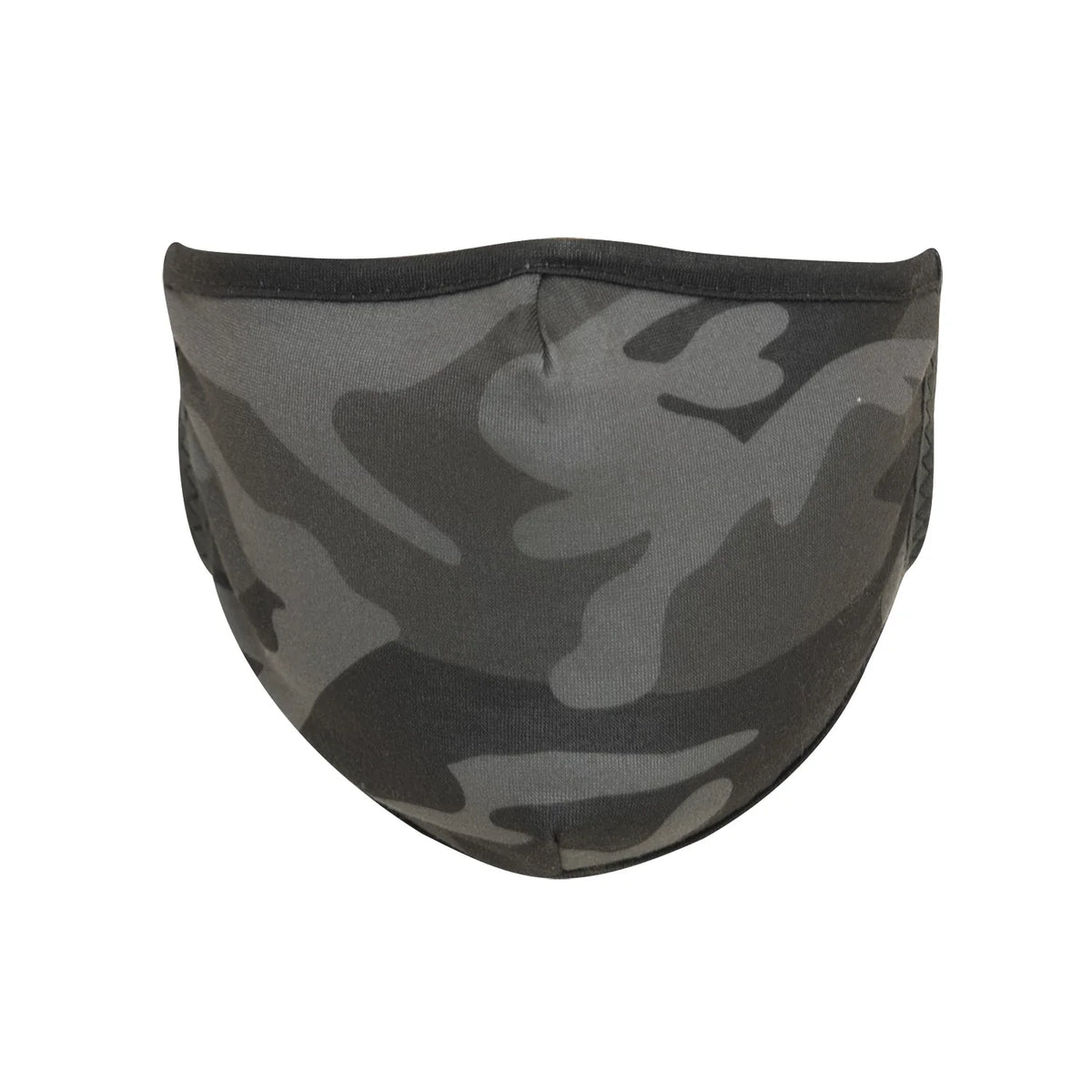 Camo 3-layer Polyester Face Mask - Black / s / m