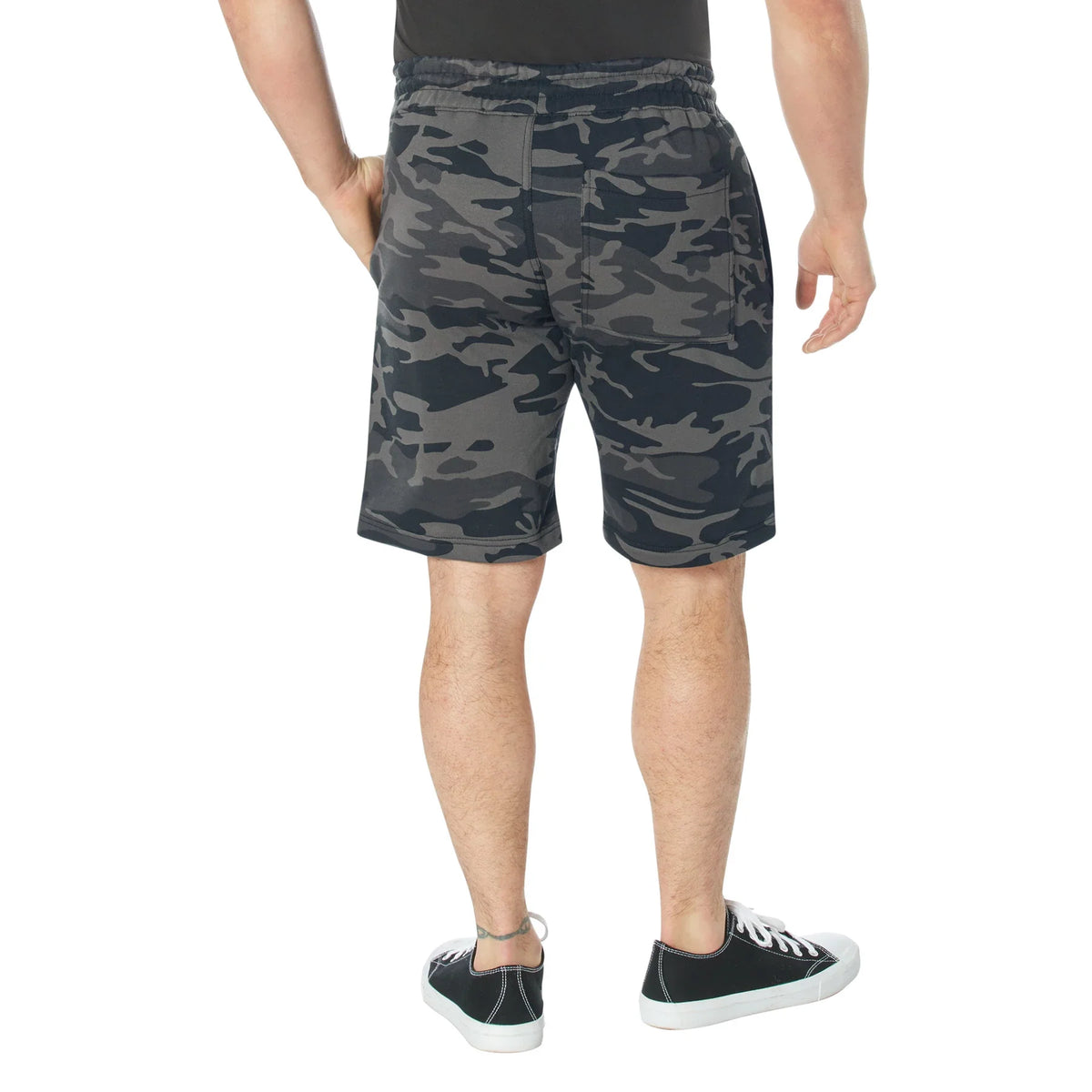 Camo and Solid Color Sweatshorts