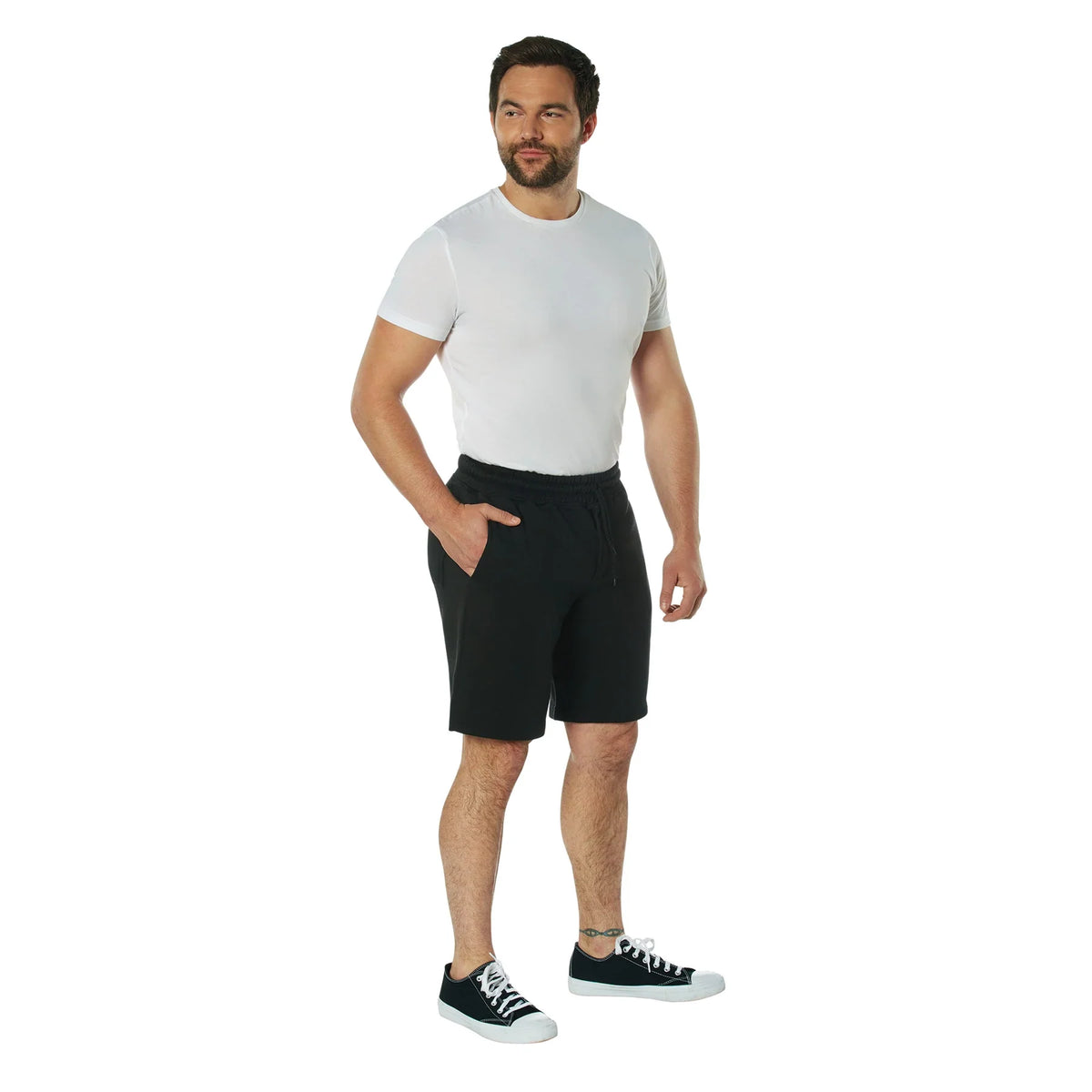 Camo and Solid Color Sweatshorts