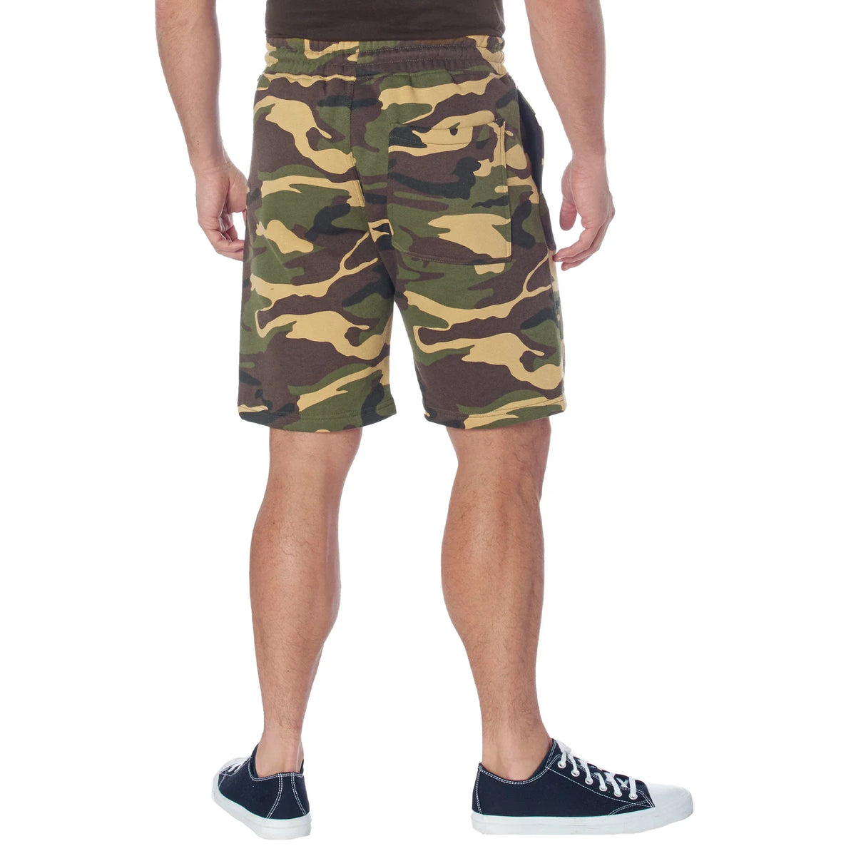 Camo and Solid Color Sweatshorts