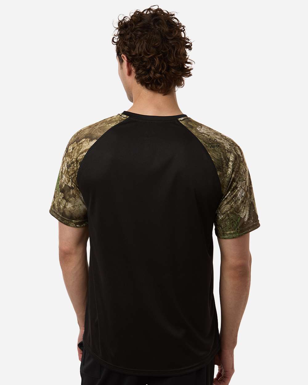 Camo/ Black Unisex Realtree® Performance Colorblock T-Shirt - RT2103 plain