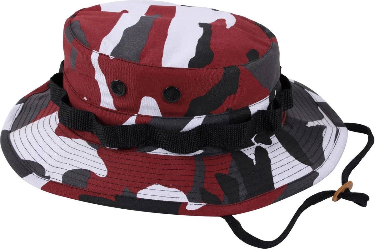 Camo Boonie Hat - Red / Default