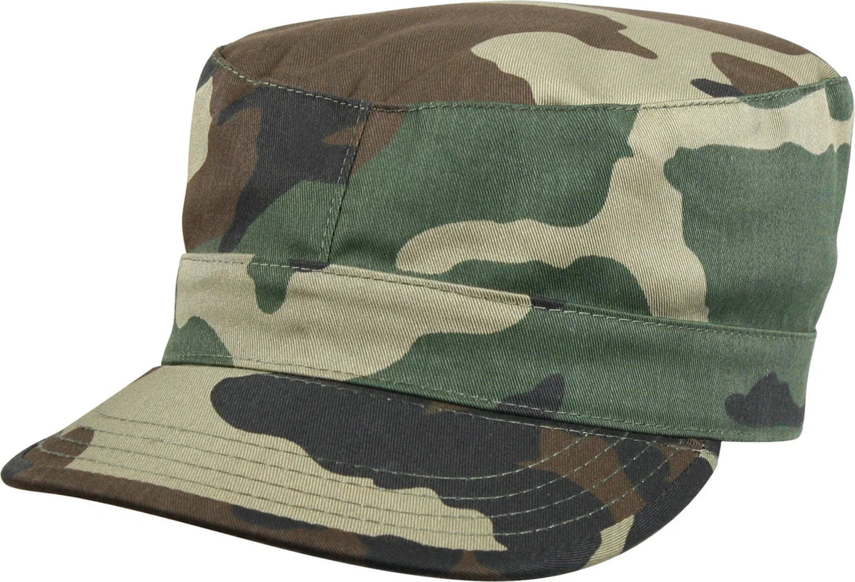 Camo Fatigue Caps - Woodland / Default