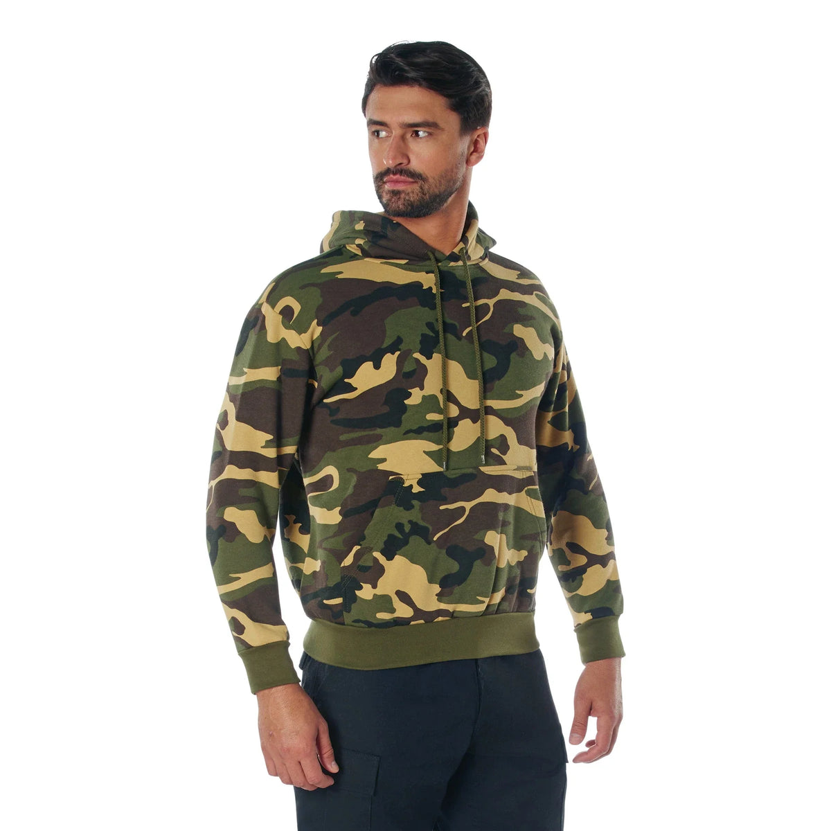 Camo Pullover Hooded Sweatshirt - Woodland / s