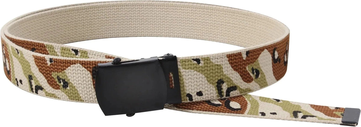 Camo Reversible Web Belt - 6-color Desert / 54 Inches