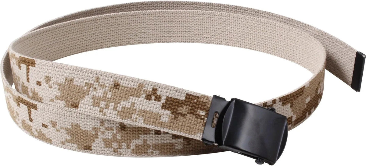 Camo Reversible Web Belt - Desert Digital / Tan / 54 Inches