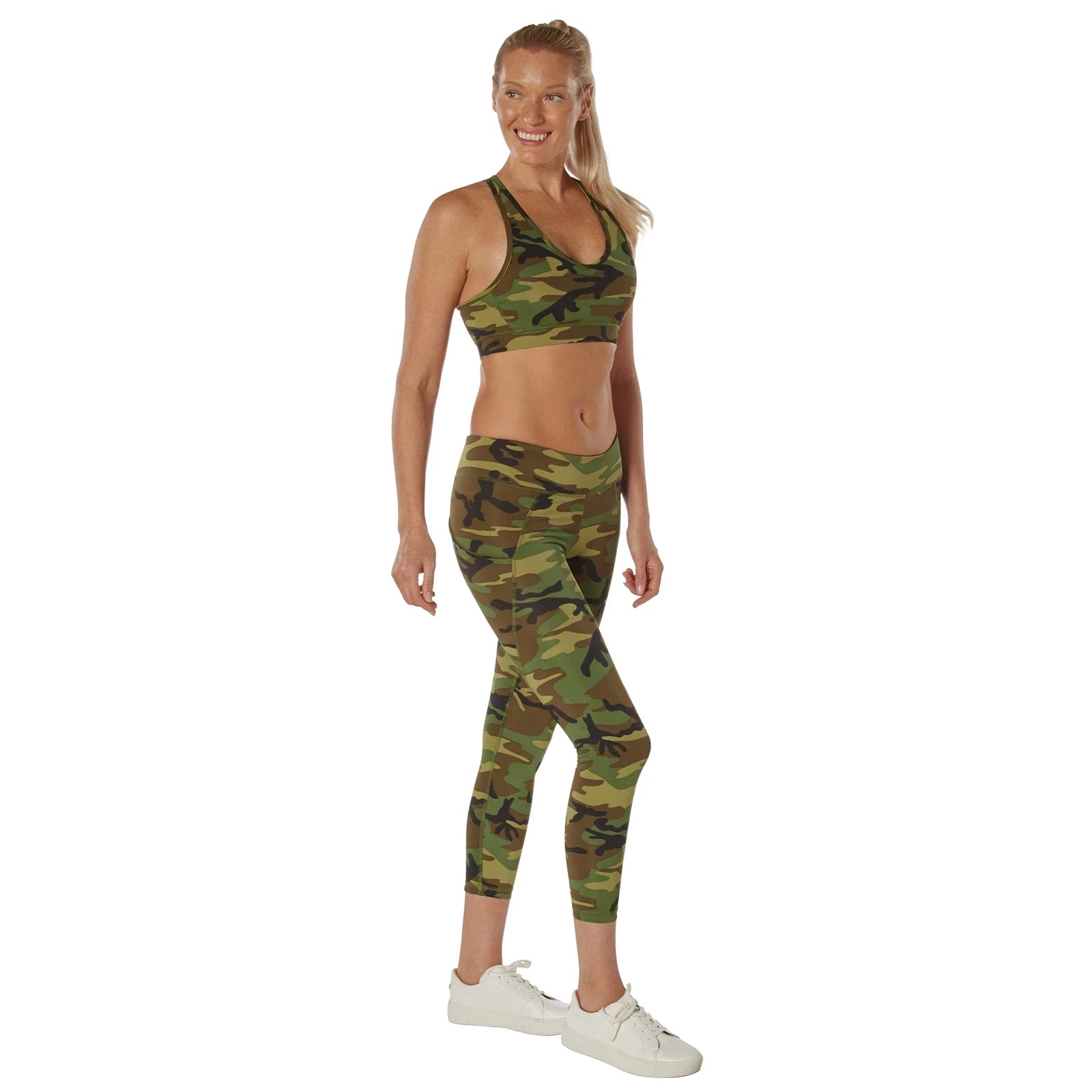 Camo Sports Bra - Woodland / s