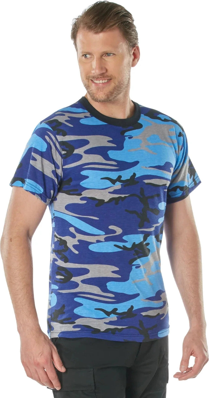 Camo T-shirt - Electric Blue / s