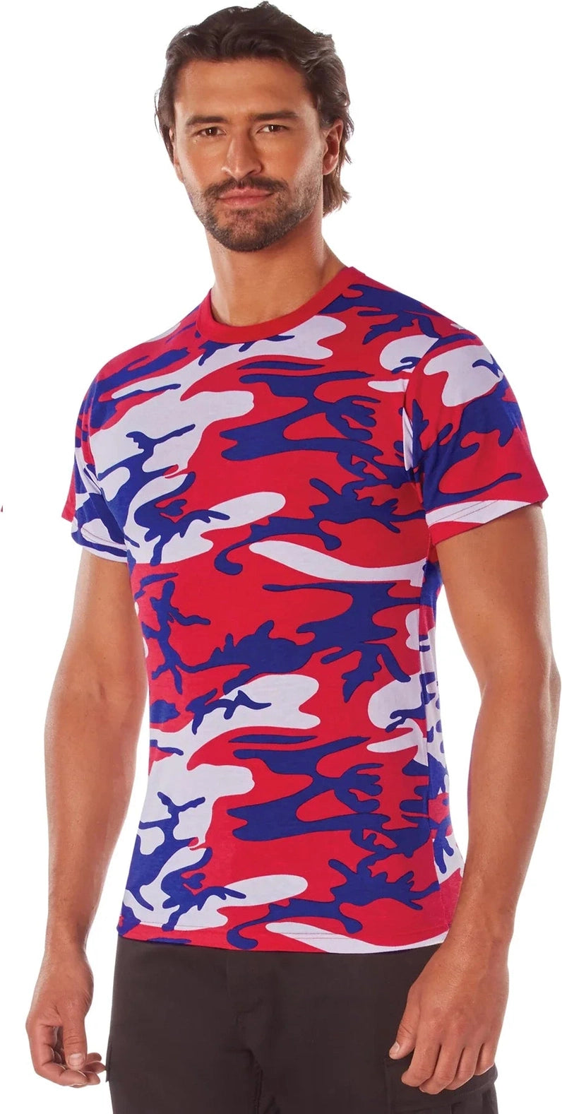 Camo T-shirt - Red / White / Blue / s