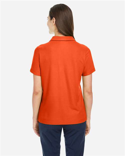 Front View of Campus Orange Women's Fusion ChromaSoft™ Pique Polo - CE112W