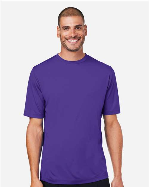 Left View of Campus Purple Unisex Capital Performance T-Shirt - CE10