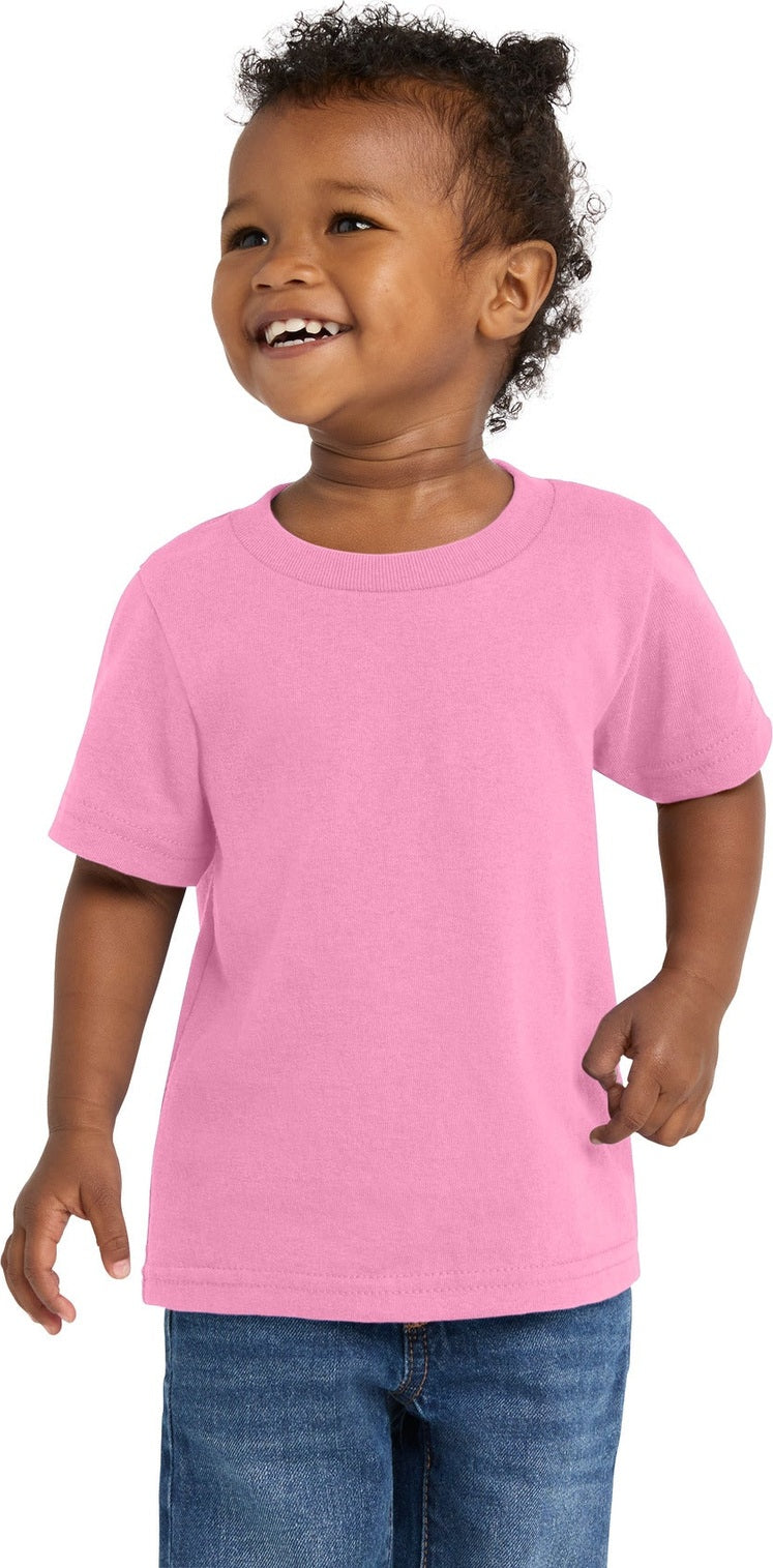 Candy Pink Port & Co Infant Core Cotton Tee. CAR54I